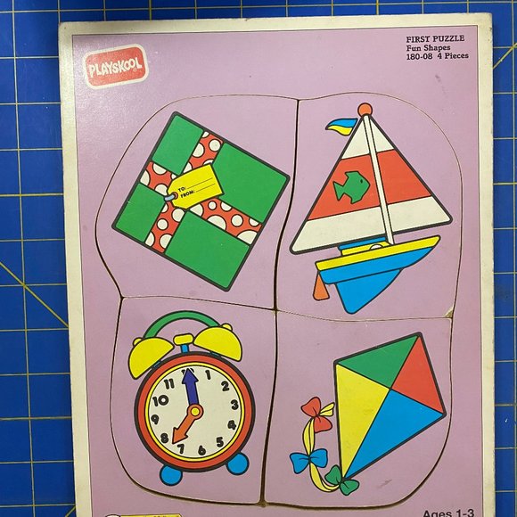 Playskool Fun Shapes Wood Puzzle - Picture 1 of 4